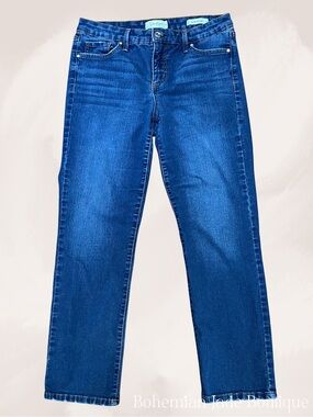 Jessica Simpson Arrow Straight Jeans Size 29 Mid Rise Stretch Medium Wash